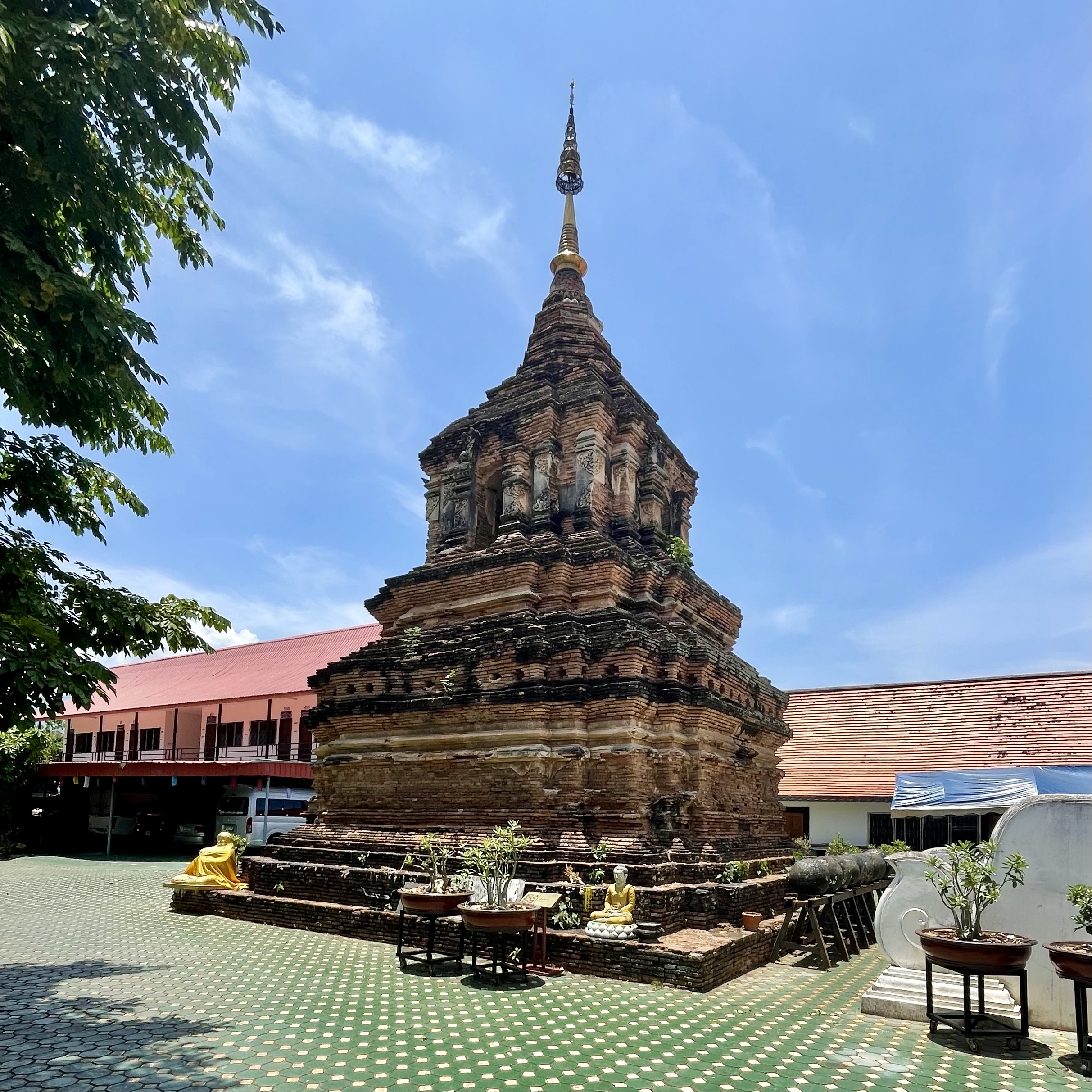 Chedi du Wat Chet Lin à Chiang Mai en Thaïlande